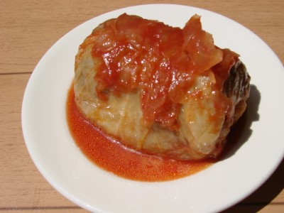 Bowl of Soup & Stuffed Cabbage Image