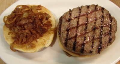 Burger with Fried Onions Image