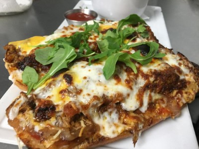 BBQ Pork Open-Faced Sandwich Image