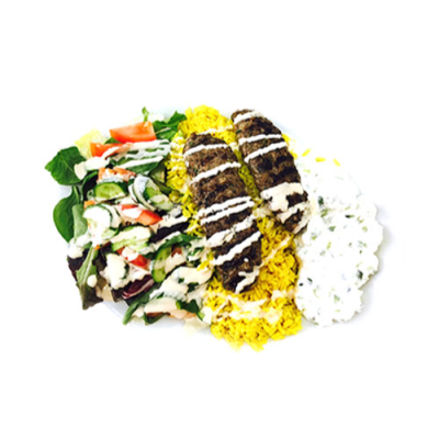 #1. Mediterannean Kofta Shish Kabob Platter Image