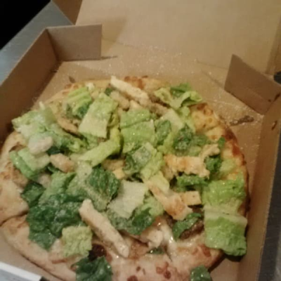 Chicken Caesar Salad Pizza Image
