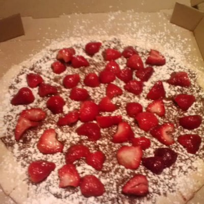 Hazelnut Chocolate with Strawberry Pizza Image