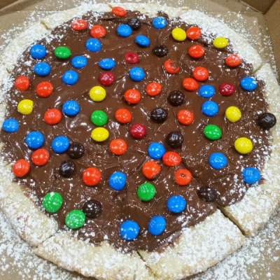 Nutella and M&M Pizza Image