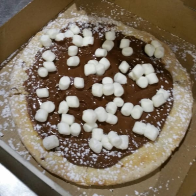 Hazelnut Chocolate with Marshmallow Pizza Image