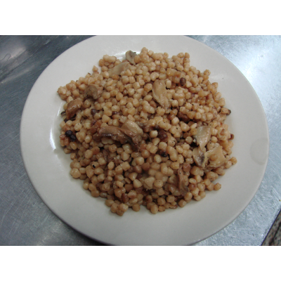 Egg Barley & Mushrooms with Gravy Image