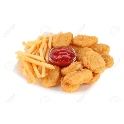 Chicken Nuggets (6) with French Fries Image