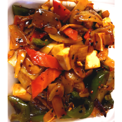 VG3. Szechuan Bean Curd (Tofu) with Garlic Sauce 四川魚香豆腐 Image