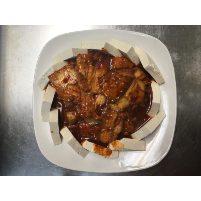A11. Samgyupsal Tofu Kimchi (삼겹살 두부김치) Image