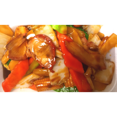 PK2. Roast Pork with Mixed Vegetables 叉燒炒雜菜 Image