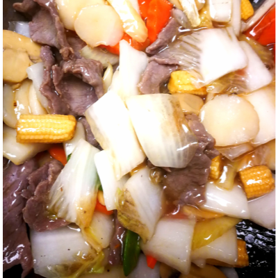 B3. Beef with Chinese Vegetables 牛肉炒紹菜 Image