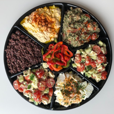 Catering Mediterranean Platter with Chicken Kebab & Rice Image
