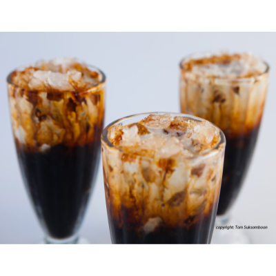 Thai Iced Coffee with Boba Image