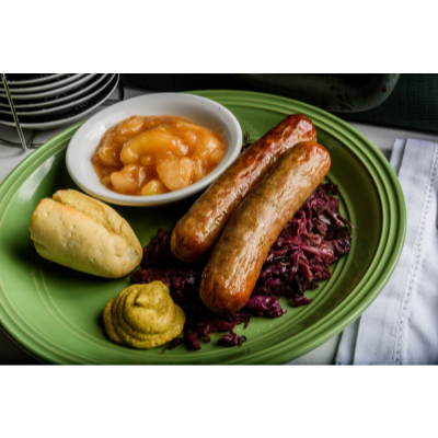 German Bratwurst & Red Cabbage Image