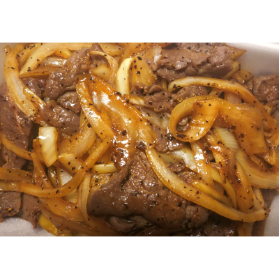 H19. Black Pepper Steak with Onion 黑胡椒洋蔥炒牛肉 Image
