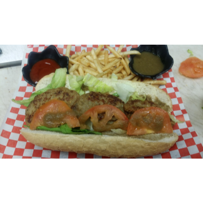 Hot Chapli Kebab Sandwich Image