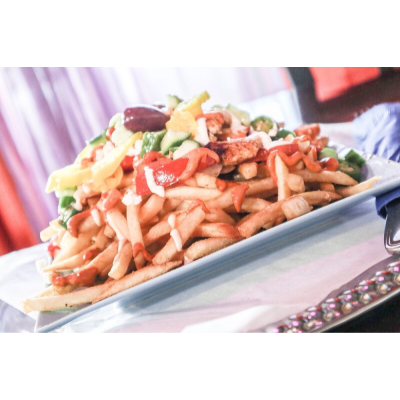 Spicy Halal Fries with Shawarma Image