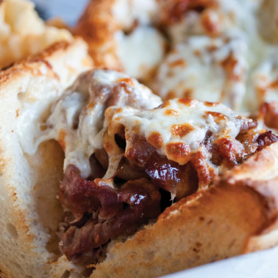 Italian Beef Sandwich with Cheese Image