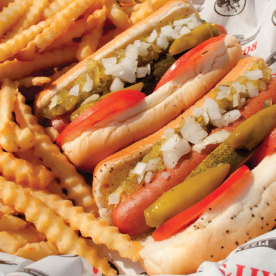 Old Chicago Style Red Hot with Fries Image