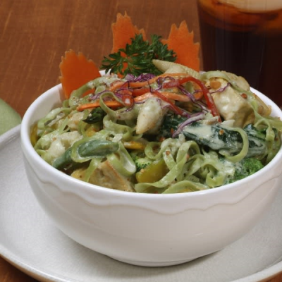 Green Spinach Noodles Image