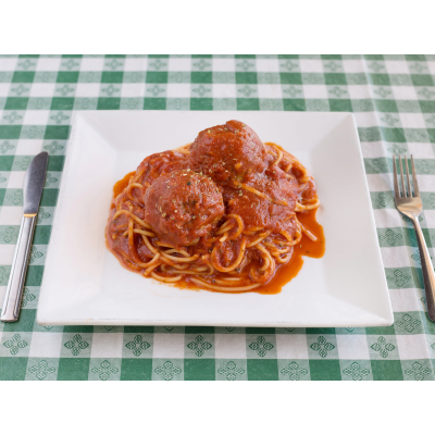 Spaghetti and Homemade Meatballs Image
