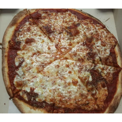 2011 San Marzano Tomatoes over the Cheese Pizza Image