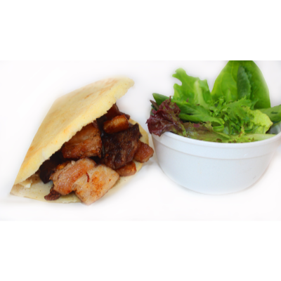 Steak and Pork Belly Arepa Image