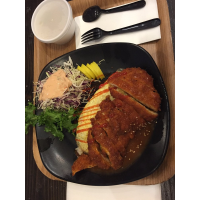 37. Omelette Rice With Katsu Image