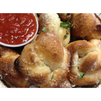 Fresh Baked Garlic Bread Knots Image