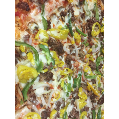 Steak Bomb Pizza Image