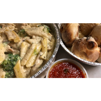 Chicken Alfredo and Broccoli Pasta Image