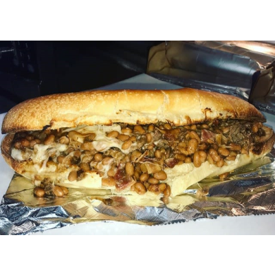 Steak, Bacon, Baked Beans Hoagie Image