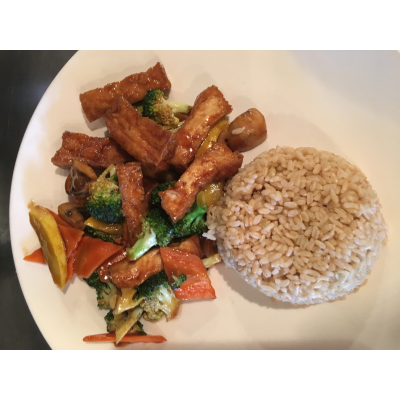 Tofu with Mixed Vegetables in Brown Sauce Image