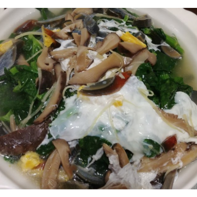 R16. Snow Pea Leaves with Preserved Egg Image
