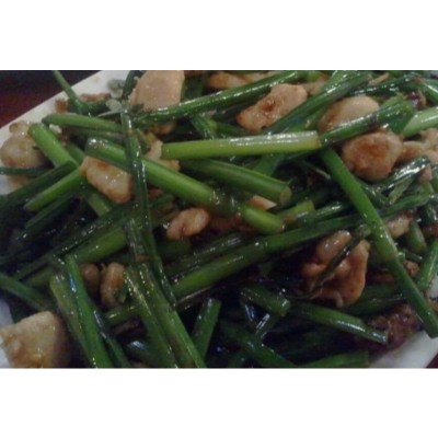 J10. Diced Chicken & Salted Fish with Chive Flower Image