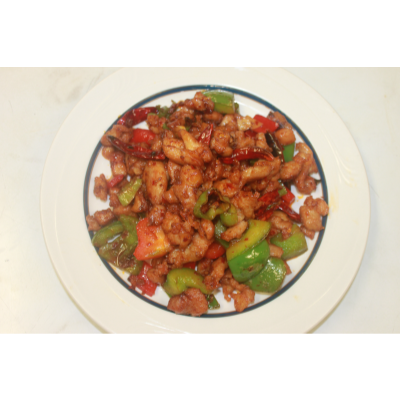 C8. Smoky Chicken with Hot Pepper 三椒干扁雞 Image