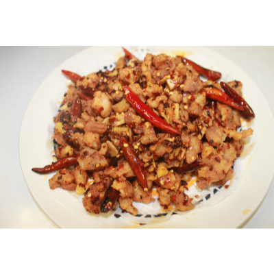 C2. Sauteed Dry Diced Chicken with Chili Peppers Szechuan Style 四川辣子雞 Image
