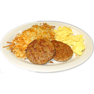 2 Sausage Patties & Eggs Image