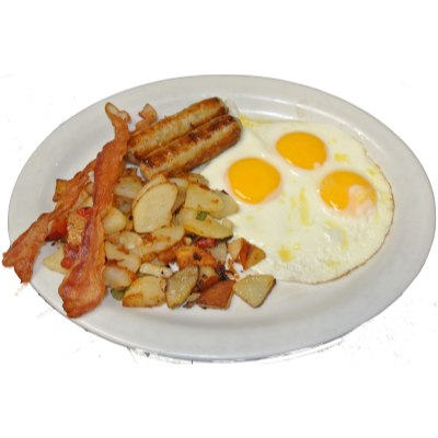 2 Bacon, 2 Sausage & Eggs Image