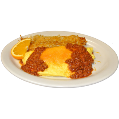 Chili & Cheddar Cheese Omelette Breakfast Image
