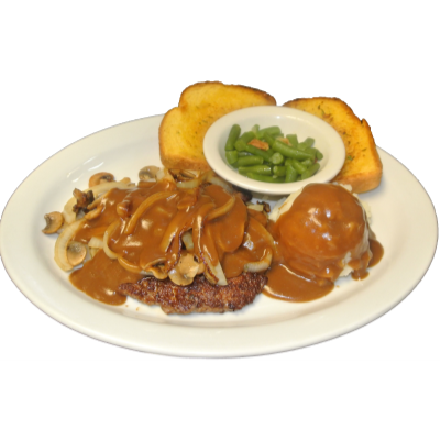 Ground Beef Steak, Mushroom & Onion Dinner Image