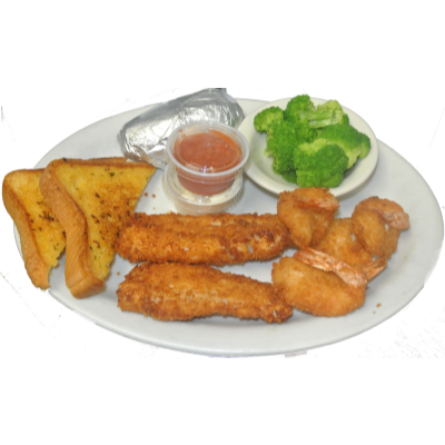 2 Piece Fish & 4 Jumbo Shrimp Dinner Image