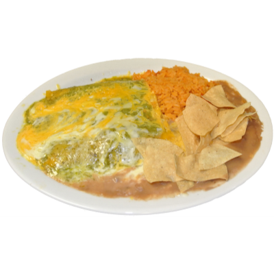 3 Enchiladas with Green Sauce Dinner Image
