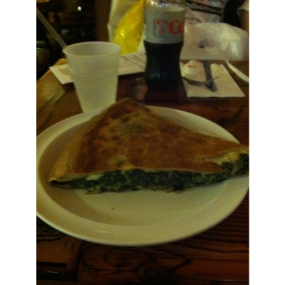 Stuffed Spinach Pizza Slice Image