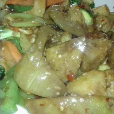 Eggplant with Garlic Sauce Image