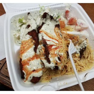 Tilapia Fish Over Rice Image