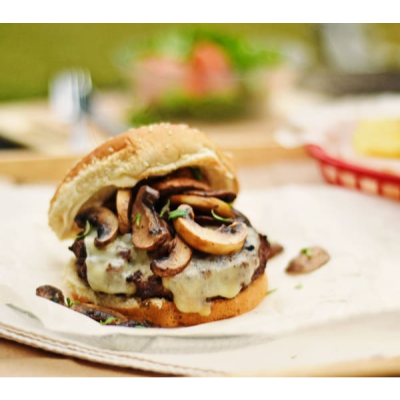 Swiss Mushroom Burger Image