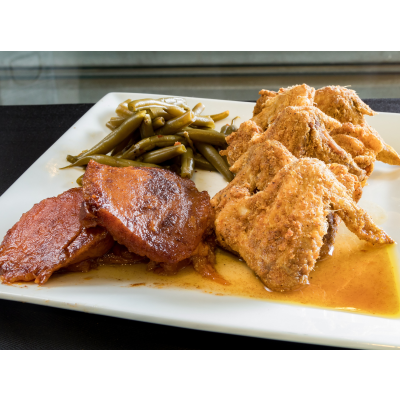 99. 6 Fried Chicken Wings Soul Food Meal Image