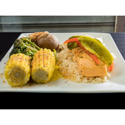 98. Sauteed Salmon Meal Soul Food Meal Image
