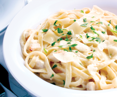 Fettuccine Alfredo with Grilled Chicken Image