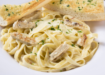 Fettuccine Alfredo with Grilled Chicken Image